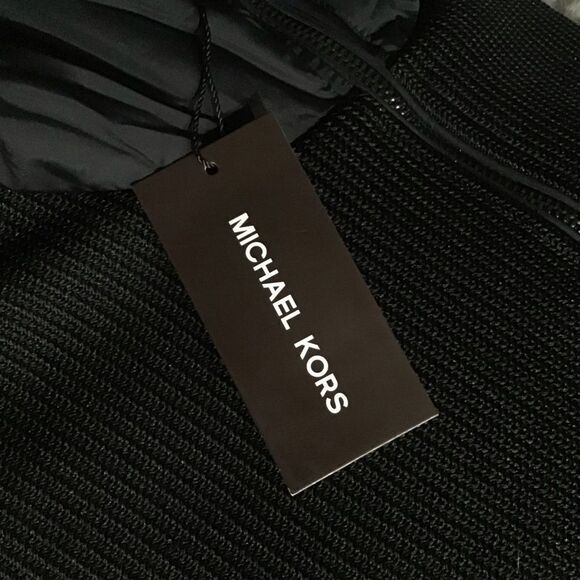 💲298 Michael Kors Men’s Mixed- Media Full Zip Medium Hoodie - Picture 4 of 8
